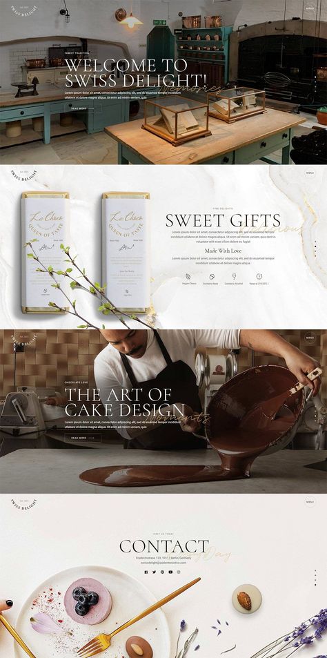 Chocolate Catalogue Design, Chocolate Website Design, Cake Website Design, Bakery Website Design, Chocolate Website, Bakery Website, Queen Gifts, Luxury Cake, Adobe Illustrator Graphic Design