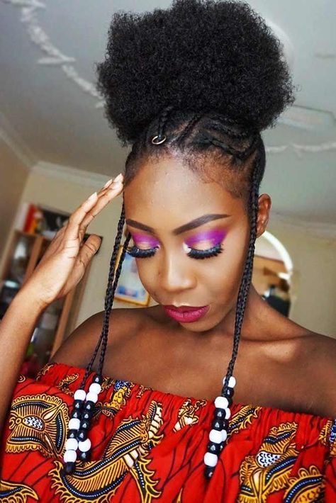 Trendy We Fryzurach, Cabello Afro Natural, Two Braid Hairstyles, Black Ponytail Hairstyles, Pelo Afro, Fulani Braids, Cool Braid Hairstyles, Girls Braids, Cornrow