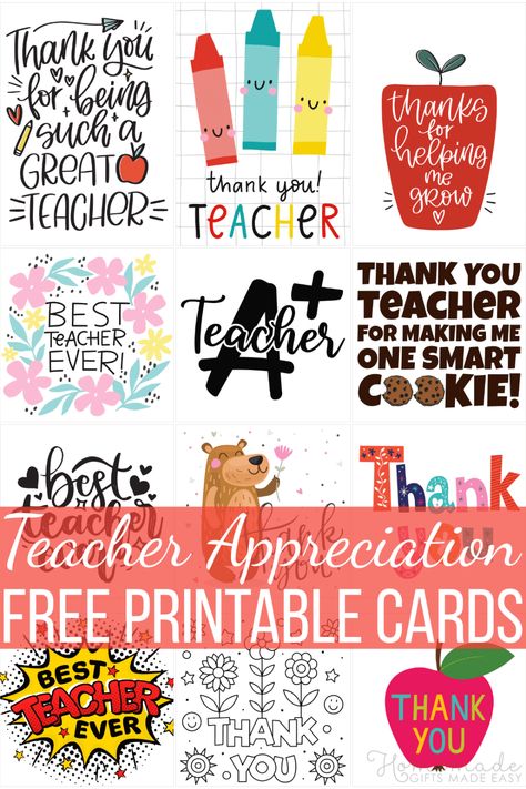 Free Printable Teacher Appreciation Cards Teacher Appreciation Notes, Free Teacher Appreciation Printables, Teacher Appreciation Gift Card, About Teacher, Teacher Appreciation Card, Teacher Appreciation Quotes, Message For Teacher, Appreciation Gifts Diy, Teacher Appreciation Gifts Diy