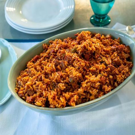 Delicious Miss Brown, Red Rice Recipe, Brown Recipe, Rice Side Dishes, Food Network Canada, Red Rice, Smoked Pork, Southern Cooking, Best Recipe