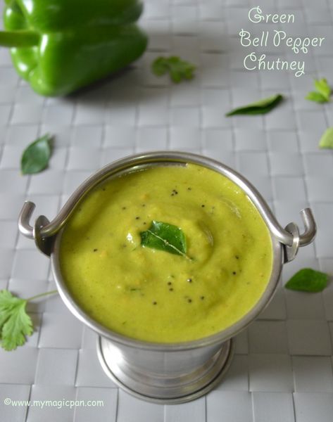 Green Capsicum Recipes, Green Bell Pepper Recipes, Capsicum Chutney, Capsicum Recipe, Pepper Chutney, Chutney Varieties, Capsicum Recipes, Green Picnic, Green Snacks