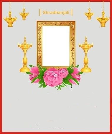 Shradhanjali Background, Punyasmaran Banner, पुण्यतिथि Banner, Shraddhanjali Banner, Shradhanjali Banner, Banner Template Photoshop, Namaste Art, Foto Frame, Hindu Wedding Cards