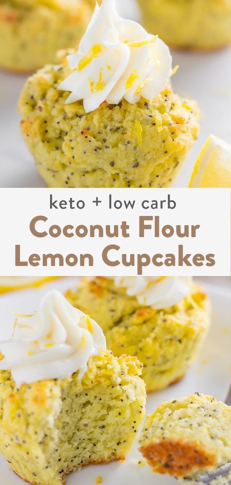 Coconut Flour Cupcakes, Sugar Free Desserts Easy, Healthy Low Fat Recipes, Coconut Flour Recipes, Sugar Free Recipes Desserts, Low Carb Low Fat Recipes, Postre Keto, Low Carb Low Sugar, Best Low Carb Recipes