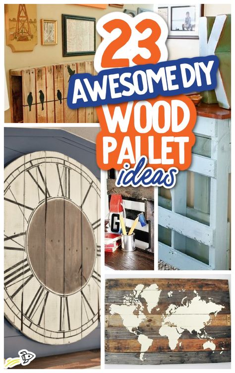 23 Awesome DIY Wood Pallet Ideas Diy Pallet Decoration, Pallet Projects Decor, Wood Pallet Ideas, Upcycle Wood, Diy Wood Pallet, Wood Pallet Tables, Diy Wood Pallet Projects, Pallet Furniture Designs, Pallet Projects Easy