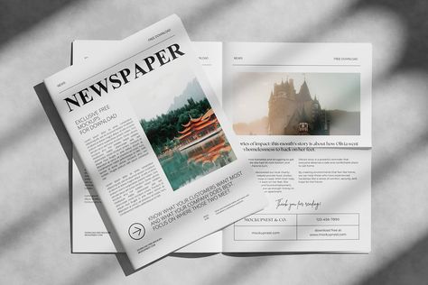 Free Premium Newspaper Mockup PSD - Good Mockups Newspaper Mockup, Brochure Mockup Free, Magazine Mockup Free, Mockup Envelope, Social Media Mockup, Menu Mockup, Macbook Mockup, Billboard Mockup, Ipad Mockup