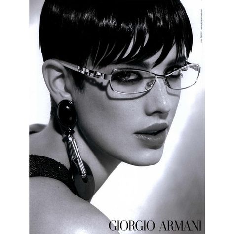 Giorgio Armani Eyewear Ad Campaign Spring/Summer 2008 Shot #3 - MyFDB ❤ liked on Polyvore featuring ad campaign Alas Marcus Piggott, Alluka Zoldyck, Agyness Deyn, Glasses Inspiration, Nadja Auermann, Photographie Portrait Inspiration, Peter Lindbergh, Human Poses Reference, Wearing Glasses