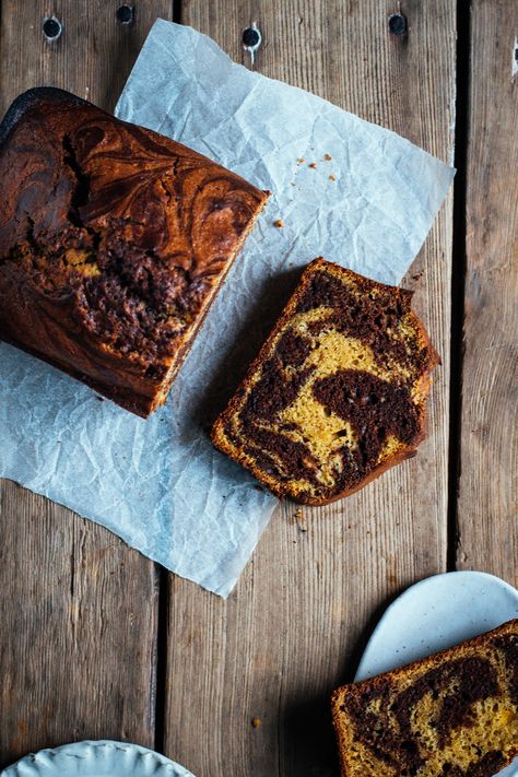 pumpkin chocolate marbled loaf — the farmer's daughter | let's bake something Chocolate Pumpkin Bread, Loaf Bread Recipe, Thanksgiving Baking, Pumpkin Loaf, Baking Journal, Bake Something, Loaf Recipes, Autumn Recipes, Fall Foods