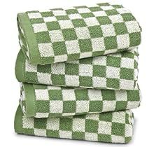 Green Hand Towels, Green Bath Towels, Towels Bathroom, Towels For Bathroom, Green Checkered, Green Towels, Hand Towels Bathroom, Christmas Kitchen Decor, Shower Towel