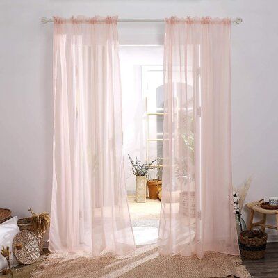 Light Pink Sheer Curtains, Curtains With Lights, Blush Pink Curtains, Pink Sheer Curtains, Ethereal Elegance, Bedroom Redesign, Cute Curtains, Esthetician Room, Pink Curtains