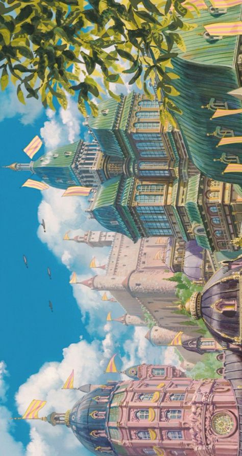 el increíble castillo vagabundo｡.｡*♡ Castle Iphone Wallpaper, Nice Wallpapers, Howl And Sophie, Howl's Moving Castle, Howls Moving Castle, Dark Fantasy Art, Studio Ghibli, Iphone Background, Cool Wallpaper