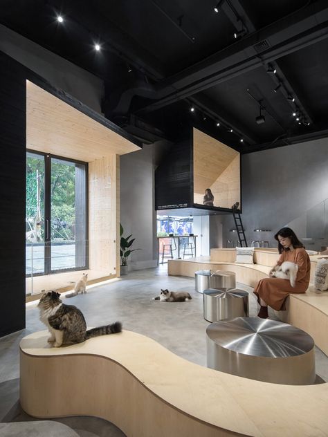 Meow Restaurant | E Studio | E Studio | Archinect Pet Cafe, Cat Hotel, Pet Area, Themed Cafes, Dog Cafe, Pet Hotel, Pet Clinic, Paris Cafe, St Regis