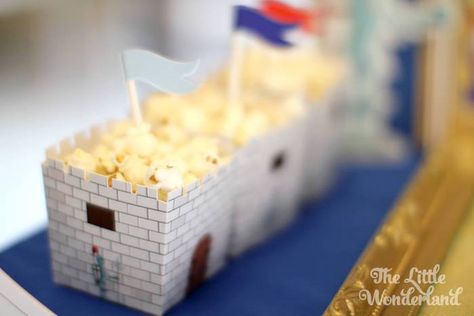 Royal Knight Themed Birthday Party via Kara's Party Ideas KarasPartyIdeas.com (13) Knight Party Ideas, Chocolate Bar Covers, Archery Party, Cute Castle, Crown Cupcake Toppers, Royal Birthday Party, Knight Birthday Party, Popcorn Favor, Royal Knight