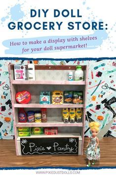 Doll Grocery Store Diy, Diy Mini Brands Store, Diy Barbie Grocery Store, Diy Mini Brands Display, Mini Brands Display Diy, Barbie Grocery Store, Mini Brands Display, Groceries Store, Doll Packaging