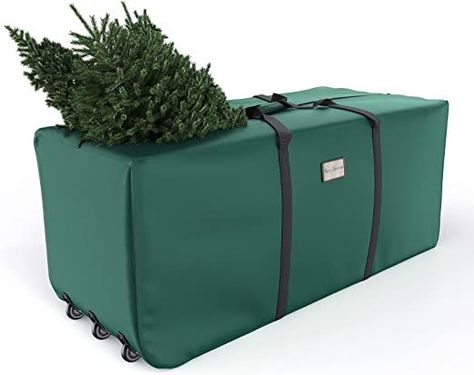 Large Artificial Christmas Tree Storage Bag 9Ft, Mrrihand Waterproof Anti-Tear Heavy-Duty 600D Oxford Cloth Xmax Christmas Tree Storage Box 9FT with Rolling Wheels, Christmas Tree Storage Container 9FT (Dark Green) 9ft Christmas Tree, Christmas Tree Storage Box, Christmas Tree Bag, Artificial Xmas Trees, Christmas Ornament Storage, Christmas Tree Storage Bag, Ornament Storage Box, Gift Wrap Storage, Wreath Storage