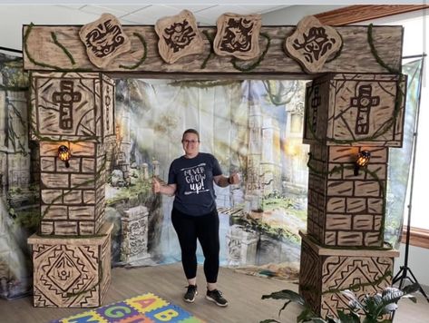 Jumanji Float Ideas, Archeology Party Decorations, Jumanji Decoration Ideas, Indiana Jones Party Decorations, Indiana Jones Decorations, Atlantis Decorations, Indiana Jones Decor, Jumanji Decorations, Jungle Cruise Vbs