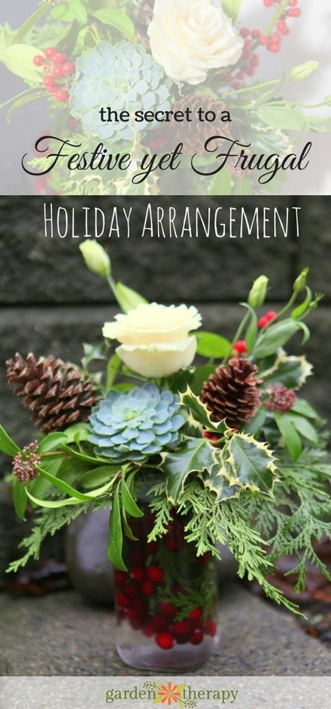 garden therapy A Festively Frugal Holiday Flower Arrangement http://gardentherapy.ca/holiday-flower-arrangement/ via bHome https://bhome.us Holiday Flower Arrangements, Frugal Christmas, Garden Therapy, Christmas Flower Arrangements, Holiday Arrangement, Christmas Floral Arrangements, Holiday Flower, Beautiful Flower Arrangements, Christmas Flowers