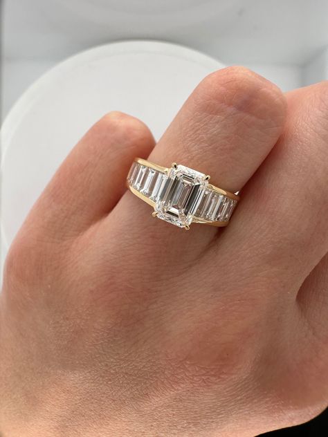 Emerald cut engagement