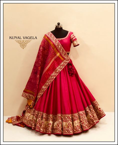 “PINK PATOLA LEHENGA” Kindly note - This Image is copyrighted under Intellectual Property Rights, any unauthorised usage will report to Instagram. #patola #patolalehenga #handcraftedinindia #lehenga #banarasilehenga #weddinglehenga #kunalvagela Patola Bridal Lehenga, Red Rajasthani Lehenga, Kunal Vaghela Lengha, Kunal Vagela Lehenga, Kunal Vaghela, Rajvadi Poshak, Patola Lehenga, Dandiya Raas, Lehenga Heavy