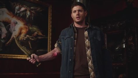 Fara Winchester (@DevilFaraAckles) | Twitter Mark Of Cain Tattoo, Supernatural Mark Of Cain, Demon Dean Winchester, Supernatural Symbols, Supernatural Season 9, Supernatural Cw, Mark Of Cain, Demon Dean, Supernatural Tattoo