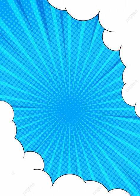 Comic Cloud With Blue Pop Background Pop Background, Comic Cloud, Bubble Illustration, Cartoon Bubbles, Angel Wings Drawing, Pop Art Background, Dotted Drawings, Creative Shapes, Banner Shapes