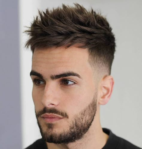 30 Spiky Hairstyles for Men in Modern Interpretation Dapper Haircut, Mens Messy Hairstyles, Spiky Hair, Men Haircut Styles, Cool Hairstyles For Men, Mens Haircuts Fade, Corte De Cabelo Masculino, Mens Haircuts Short, Hot Hair Styles