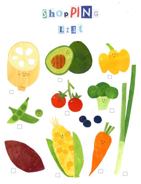 Veggie Illustration, Lapbook Ideas, Kid Drawing, Food Doodles, Art Funky, Fruit And Veggies, Cool Prints, Fruit And Veggie, Children's Stories