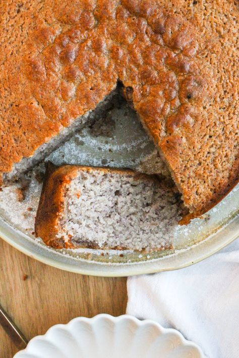 Blue Cornbread Recipe, Blue Cornmeal, Honey Whipped Cream, Cornmeal Recipes, Cornbread Cake, Delicious Banana Bread Recipe, Corn Cake, High Altitude Baking, Recipes With Whipping Cream