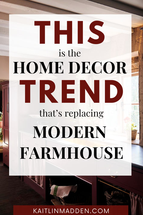 Modern farmhouse is over, here's what's next Black Windows And Doors, Modern English Cottage, Farmhouse Decor Trends, Modern Cottage Style, Farmhouse Trends, Pale Wood, Flooring Trends, New England Homes, Kitchen Images