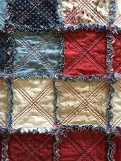 Heather Spence Designs: american flag rag quilt and Aurifil thread giveaway! Denim Rag Quilt Patterns Old Jeans, Demin Rag Quilts Blue Jeans, American Flag Rag Quilt, Bandana Rag Quilt, Denim Flag Quilt, Flag Rag Quilt, Denim Rag Quilt, Rag Quilting, Rag Flag