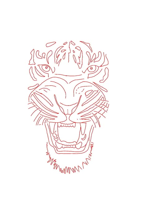 Tiger Tattoo Stencil, Tiger Tattoo Ideas For Men, Tiger Head Drawing, Tiger Outline, Tiger Face Tattoo, Tiger Head Tattoo, Female Tattoo Ideas, Roman Numeral Tattoos, Half Sleeve Tattoos Drawings