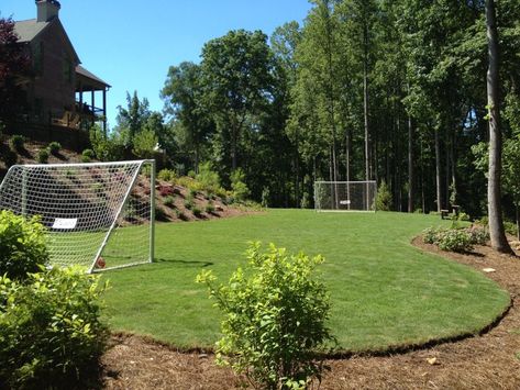 Backyard Soccer, Backyard Football, Playground Backyard, Soccer Pitch, Backyard Sports, Backyard Baseball, Houses Mansions, Narrow Garden, Soccer Stuff