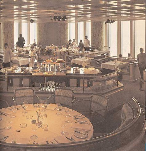 Windows On The World 1977 Dining Area | by glen.h Windows On The World, World Trade Center Nyc, Nyc History, Restaurant Photos, My Library, Trade Centre, Twin Towers, Trade Center, World Cities