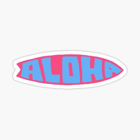 Surf Board Stickers, Aloha Aesthetic, Cute Summer Stickers, Beachy Stickers, Outdoors Stickers, Aloha Sticker, Surfer Stickers, Surfboard Stickers, Summer Stickers