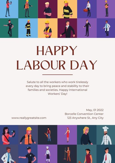 Check my creator account profile to use the templates. Thank you! #canva #canvatemplate Happy Labour Day, Celebration Poster, Account Profile, International Men's Day, International Workers Day, Workers Day, Men's Day, Happy Labor Day, Hard Work And Dedication