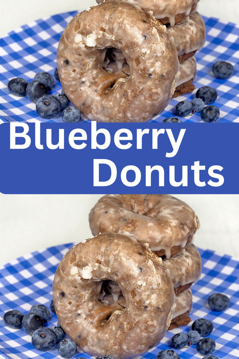 These blueberry cake donuts are baked to perfection and bursting with fresh blueberries. Moist and delicious, they're finished with a sweet vanilla glaze. Blueberry baked donuts are truly my favorite breakfast treat! Blueberry Glazed Doughnut, Blueberry Doughnuts Baked, Blueberry Old Fashion Donut, Blueberry Cake Donuts Baked, Baked Blueberry Donut Recipe, Blueberry Donuts Baked, Baked Blueberry Cake Donut Recipe, Blueberry Cake Donut Recipe, Blueberry Donut Recipe