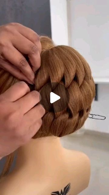 Haïr Style Bun Wedding, Cute Bun Styles, Advance Hairstyles, Long Hair Bun Styles, Bridal Hairstyles For Long Hair, Wedding Hairdo, Hairstyle Videos, Tutorial Eyeshadow, Cute Buns