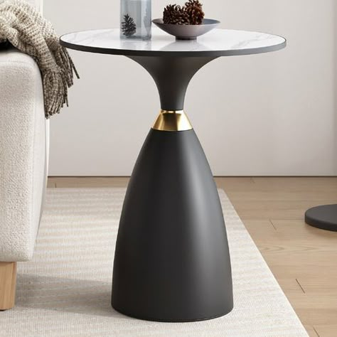 Features: - Materials: powder-coated steel frame, sintered stone tabletop .- Includes: 1 x side table .-Scratch, water & heat-resistant tabletop.- Crafted from powder-coated steel frame, ensuring durability & longevity .-Showcases a conical shape that gives every room a luxurious look.- Elegant addition to your living room or bedroom .- Perfect for holding a lamp or displaying small décor pieces .-No assembly required, saving you time.-Type: Side Table.-Shape: Round.-Frame Material: M Peg Table, Arch Mirror Bathroom, Small Round Side Table, Stone Table Top, Table Stool, Small Coffee Table, Steel Table, Hallway Furniture, Side And End Tables