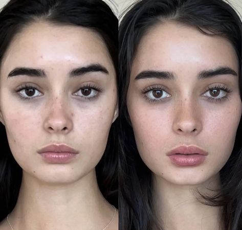 Shorten Midface, Demi Method Makeup, Soft Natural Face, Demi Makeup, Best Natural Makeup, Kawaii Makeup, Brown Skin Makeup, Ethereal Makeup, Face Aesthetic