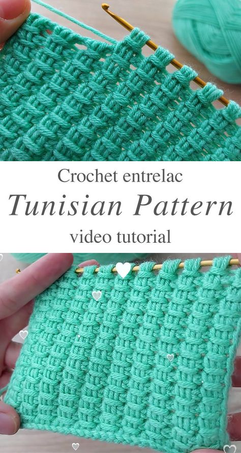 Tuscan Crochet How To, Textured Tunisian Crochet Stitches, Tusinian Crochet, Tunisian Crochet Blanket Pattern Free, Tunisian Crochet Patterns Free, Tunisian Crochet Patterns Free Beginner, Crochet Entrelac, Tunisian Crochet Free, Tunisian Stitches