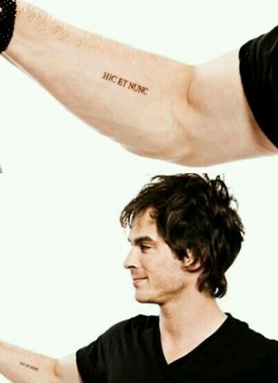 Ian Somerhalder Tattoo, Tattoo On Arm, Tattoo Meaning, Ian Somerhalder, Damon Salvatore, Tattoo On, Arm Tattoo, Vampire Diaries, And Now