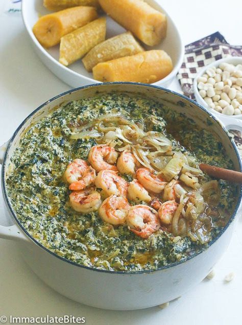 21 Traditional Cameroonian Foods To Feed your Soul - Immaculate Bites Cameroon Food, Spinach Soup Healthy, Spinach Soup Recipe, West African Food, Peanut Soup, African Cooking, Spinach Soup, Nigerian Food, Unhealthy Food