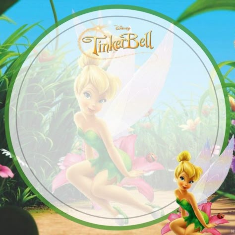 Tinkerbell Template, Tinkerbell Invitations, Tinkerbell Party Theme, Bell Logo, Tinkerbell Disney, Fairy Cosplay, Tinkerbell Party, Tinker Bell, Gallery Frame