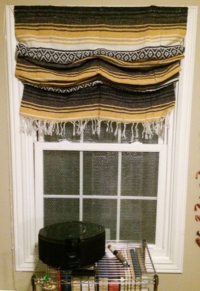 If you can sew a straight line, you can turn inexpensive blankets into Roman shades to insulate windows in the winter. Blanket As Curtain, Blanket Curtains Diy, Blanket Curtains, Sanctum Sanctorum, Diy Plumbing, Window Insulation, How To Make Curtains, Creature Comforts, Diy Curtains