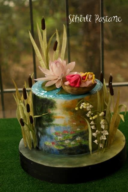 Thumbelina Fairytale Cake by Sihirli Pastane Fairytale Cake, Painted Cake, Fabulous Cakes, Fantasy Cake, Hand Painted Cakes, Cake Photos, Cupcakes Decorados, Crazy Cakes, Fancy Desserts