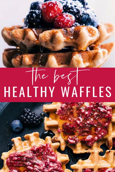 This Healthy Waffle Recipe is the absolute BEST! They’re flavorful, perfectly sweetened, and have soft, chewy interiors with slightly crisp exteriors. These waffles are made with good-for-you, natural ingredients without any refined sugars, flour, or butter. #breakfast #brunch #quick #easy #simple #familyfriendly #cleaneating #wholefoods #cashews #betteringredients #healthy #waffles Nutrient Dense Waffles, Best Healthy Waffle Recipe, Homemade Waffle Recipe Healthy, Healthy Breakfast Waffles, Healthy Waffles For Kids, Waffle Recipe For 2, Chia Waffles, Healthy Waffles Recipe, Healthy Waffle Recipes