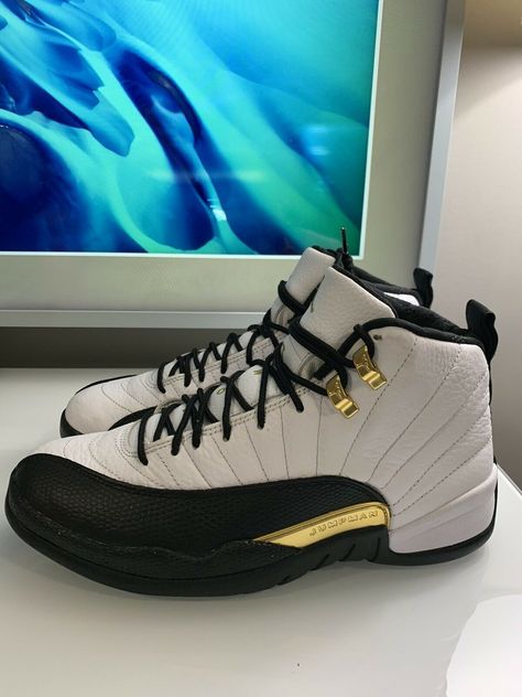 👀 Air Jordan 12 Royalty Taxi Retro White Black Gold CT8013-170 US sz 8.5 Get a price at https://copapair.com/%f0%9f%91%80-air-jordan-12-royalty-taxi-retro-white-black-gold-ct8013-170-us-sz-8-5/ Jordan 12 Royalty, Jordan 12 Taxi, Spray Ground, Rick Owens Shoes, Jordan Retro 12, Gucci Balenciaga, Air Jordan 12, Kicks Shoes, Fashion Moodboard