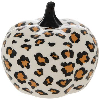 Decorations - Fall & Thanksgiving | Hobby Lobby Cute Painted Pumpkin Ideas, Leopard Print Pumpkin, Creative Pumpkin Painting, Halloween Pumpkin Designs, Ceramic Pumpkin, Creative Pumpkins, Harvest Thanksgiving, Fall Arrangements, Seasonal Displays