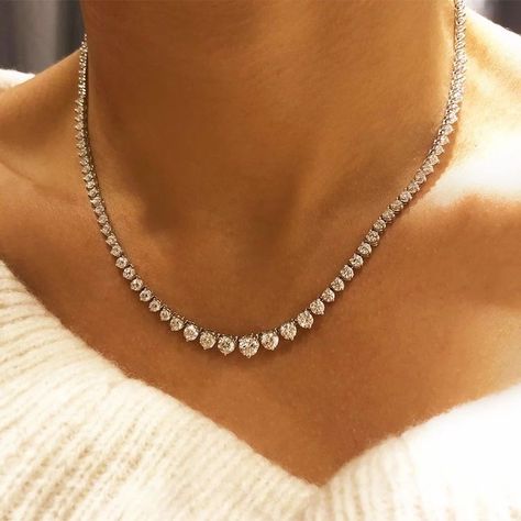 Daily Necklace, Grandmother Jewelry, The Bling Ring, Diamond Tennis Necklace, Jewelry Design Inspiration, Diamond Solitaire Necklace, Real Jewelry, Jewelry Tags, Solitaire Necklaces