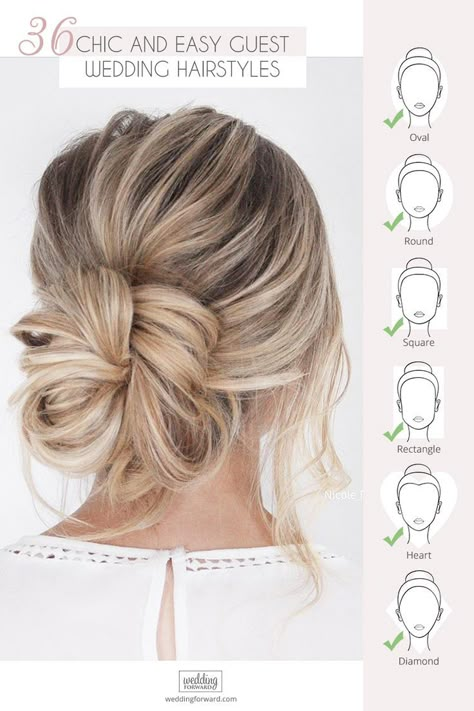 36 Chic And Easy Wedding Guest Hairstyles ❤️ Wedding guest hairstyles should be fancy, rather effortless than very difficult. In our gallery we have something any female guest would want for sure! See more: http://www.weddingforward.com/wedding-guest-hairstyles/ #weddings #hairstyles #weddingguesthairstyles Easy Formal Hairstyles, Guest Hairstyles, Easy Wedding Guest Hairstyles, Wedding Guest Hair, Diy Wedding Hair, Easy Wedding, Guest Hair, Simple Wedding Hairstyles, Hairstyles Bridesmaid