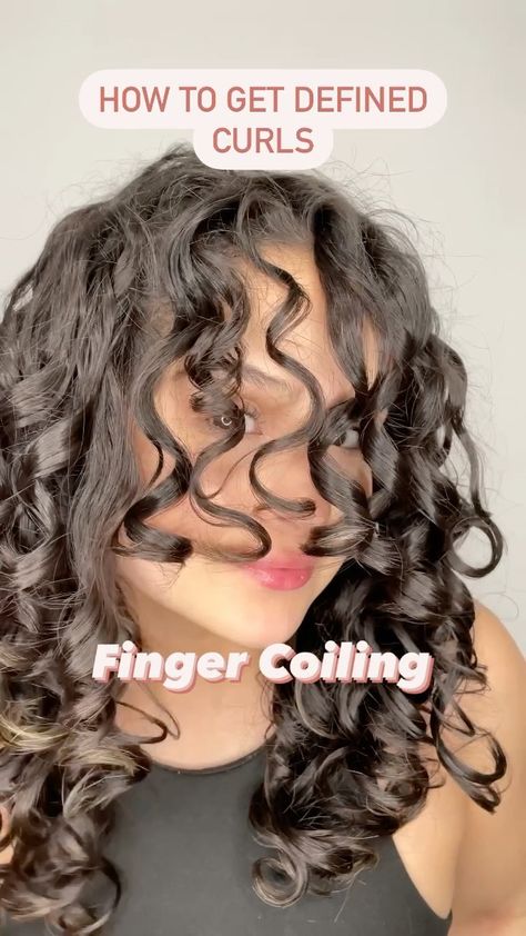 Finger Coils Curly Hair, Finger Coiling Wavy Hair, Curly Hair Finger Coiling, How To Finger Coil Curly Hair, Finger Rolling Curly Hair, How To Finger Coil, How To Finger Curl Hair, Finger Curls Tutorial, Finger Coiling Curly Hair